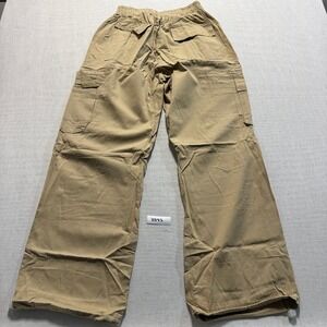 IFFEI Cargo Pants Women Medium Khaki Tan Wide Leg Utility Trousers